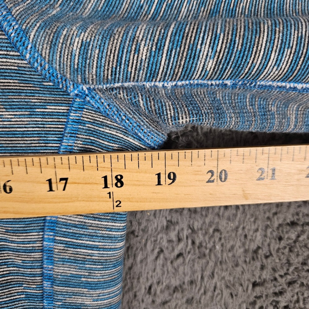 Lululemon Athletica Blue Striped Full Zip Hoodie Women Size 8 Cotton Blend‎ - Picture 2 of 7